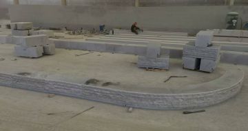 许昌 芝麻白整石坐凳（光面+自然面）