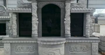 许昌 芝麻灰高档墓碑，土墓，可定制