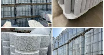 许昌 芝麻白花岗岩挡车柱、隔离柱多少钱