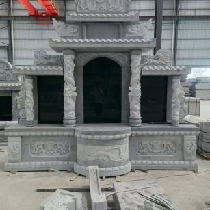 许昌 芝麻灰高档墓碑，土墓，可定制