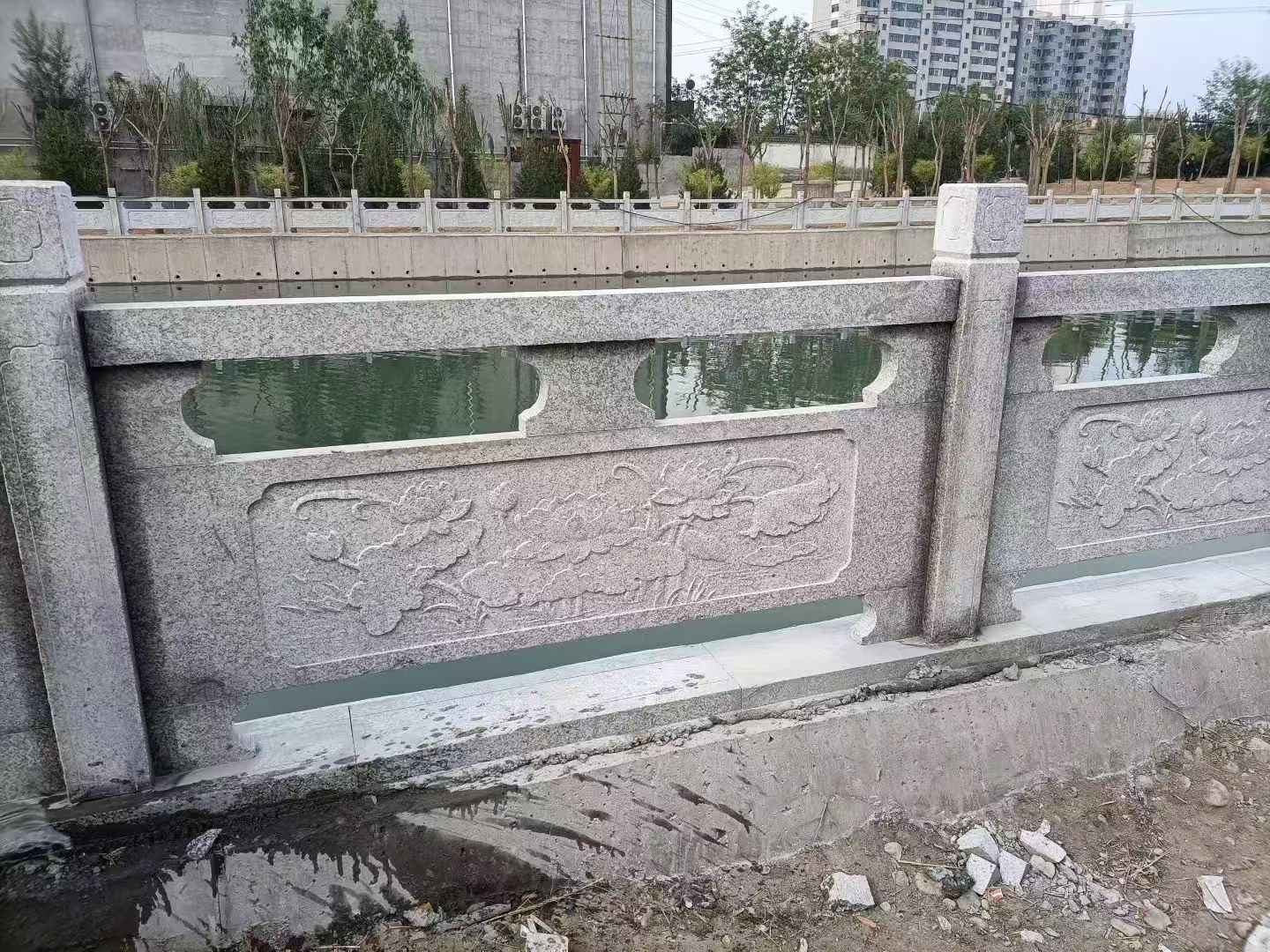 许昌 芙蓉白大花桥梁、河道，石材栏杆、围栏、护栏