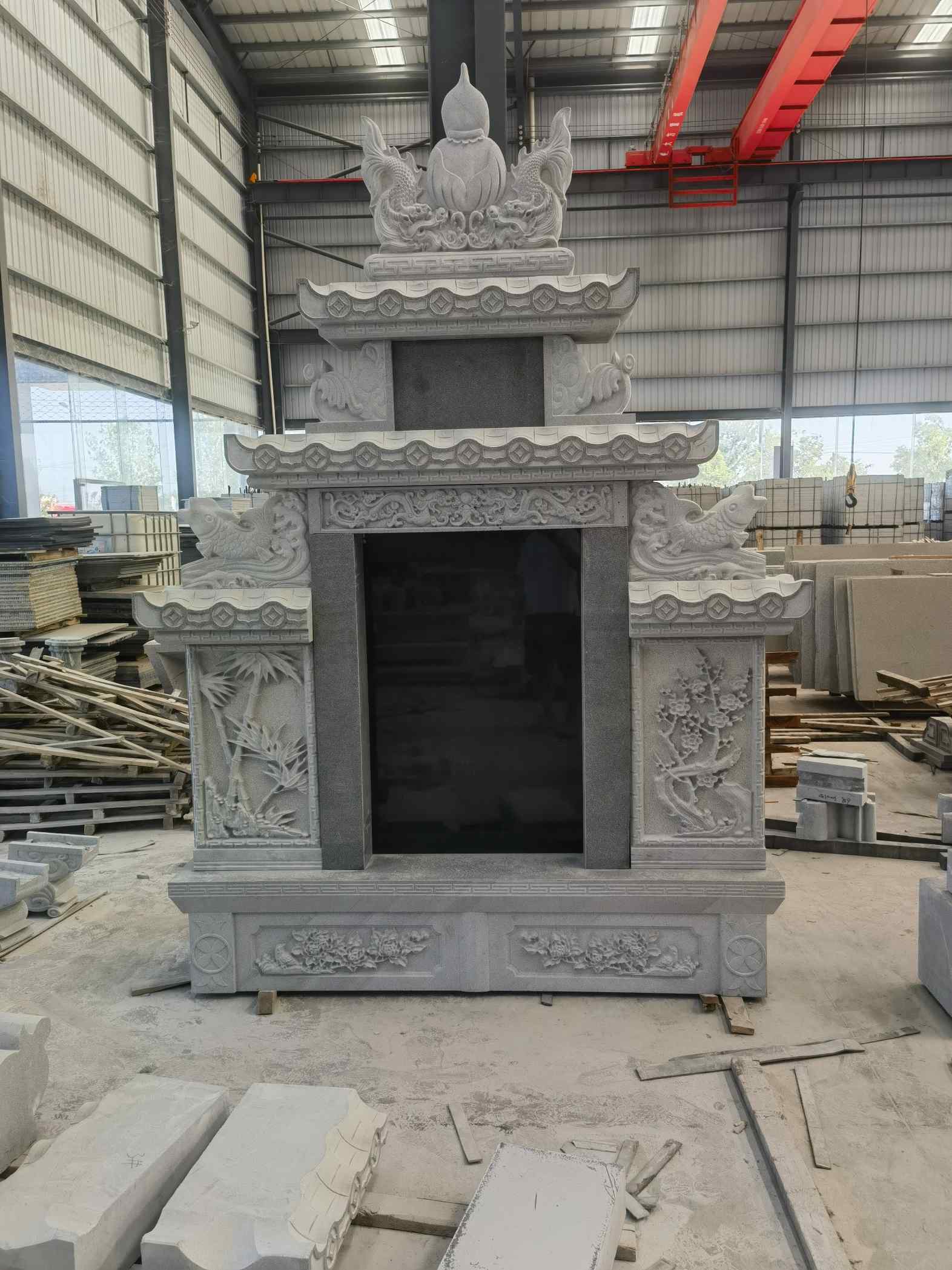 许昌 芝麻灰高档墓碑、土墓，一套也支持定做