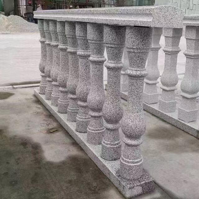 许昌 芝麻白圆形光面花瓶柱，栏杆