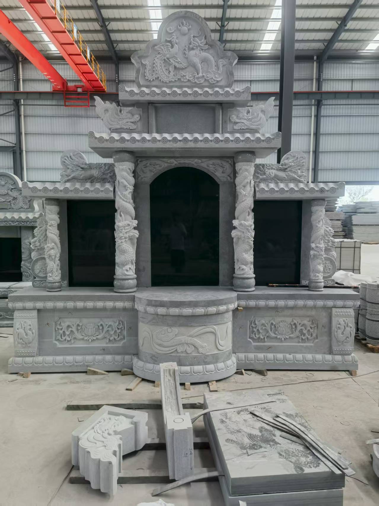 许昌 芝麻灰高档墓碑，土墓，可定制