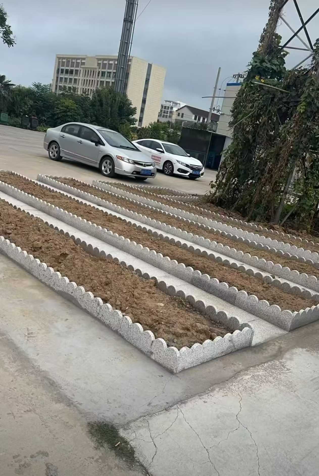 许昌 花边石、花围石、花园石安装效果