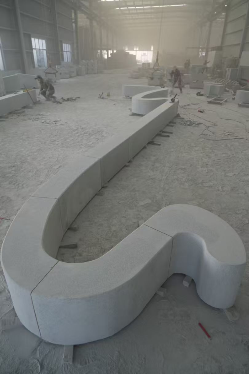 许昌 花岗岩整石坐凳拼装