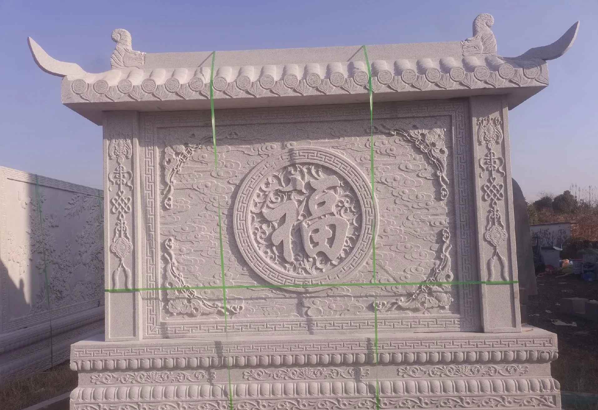 许昌 芝麻白花岗岩屏风，照壁，影壁